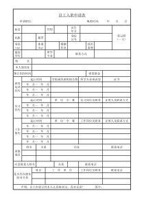 员工入职申请表模版
