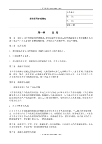 蓝鹰通风环保设备公司薪资福利管理制度DOC