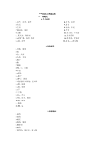 中考词汇分类速记表