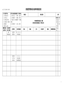 TS16949体系持续改进内部审核检查表