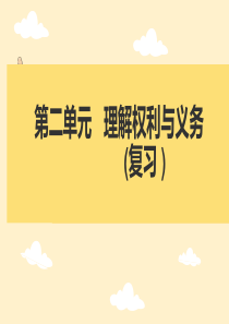 第二单元理解权利与义务(复习课)-人教版八下道德与法治