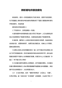 辨析病句并修改病句