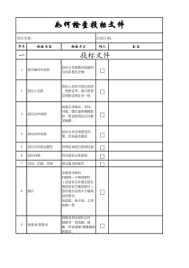 投标文件检查明细