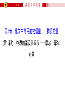 物质的量及其单位——摩尔摩尔质量