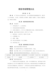 绩效考核管理办法