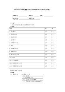 Hachinski缺血指数量表