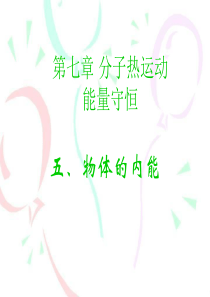 高中物理(人教版选修3-3)第七章同步教学课件7.5 内能 (共11张PPT)