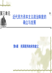 新人教版历史必修一：第8课《美国联邦政府的建立》ppt课件概要