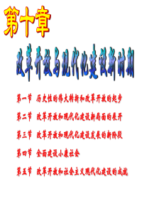 中国近代史纲要(2008修订版)--第十章改革开放与现代化建设新时期(简稿)