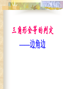 46全等三角形的判定(一)边角边_课件