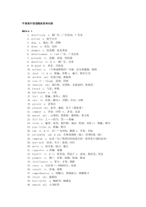 核对过的2012牛津译林版高中英语模块四词汇表