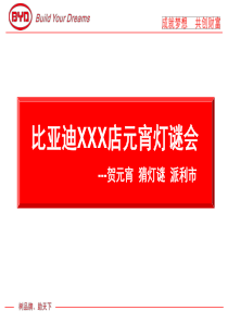 XXX比亚迪：贺元宵-猜灯谜-派利市-促销活动方案