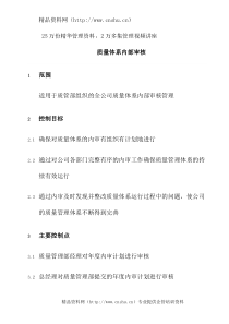 某集团质量体系内部审核办法