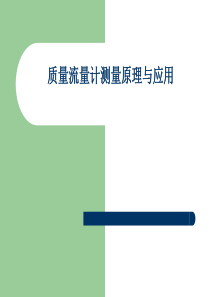 质量流量计测量原理与应用-xin