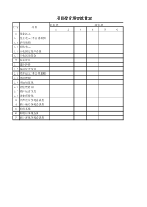 项目投资现金流量表