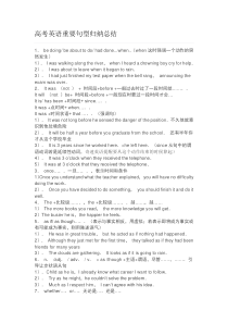 高考英语重要句型归纳