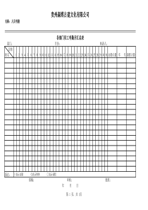 员工月考勤汇总表