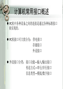 计算机常用接口解读