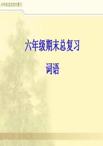 小升初语文综合复习之词语