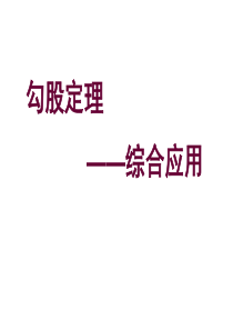勾股定理的应用(习题课)