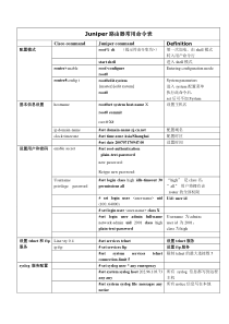 Juniper路由器常用命令表