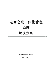 电商仓配一体化管理系统解决方案