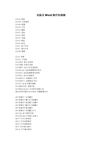 电脑及word快捷键