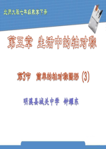 北师大版七年级数学下册_第5章_生活中的轴对称_5.3_简单的轴对称图形3