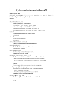 selenium webdriverAPI-python