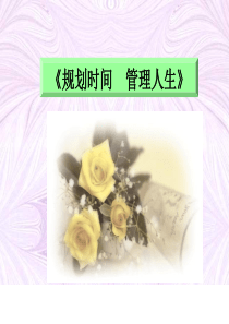 规划时间 管理人生