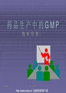 药品生产中的GMP物料管理(PPT 30页)