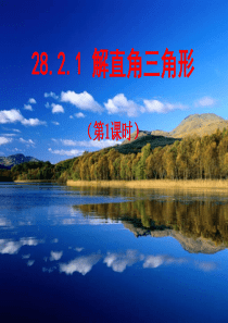 数学：28.2解直角三角形(第1课时)课件(人教新课标九年级下)
