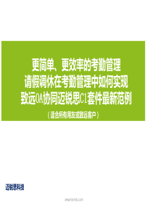 请假调休单迈锐思C1考勤套件最新范例