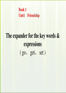 201届高考英语(大纲版)一轮复习多媒体教学课件：Friendship (本单元动词短语拓展专练)