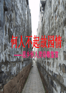 思乡怀人类诗歌鉴赏