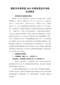 2015年度信息技术考核自评报告