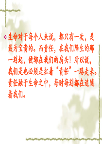 主题班会：责任与生命同行