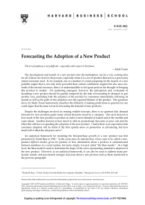 Forecasting-the-Adoption-of-a-New-Product