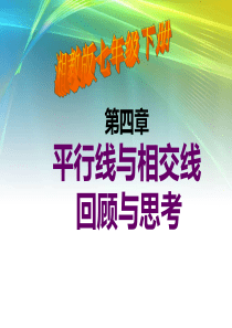 2015年湘教版七年级数学下册：第四章平行线与相交线复习课件(湘教版版)