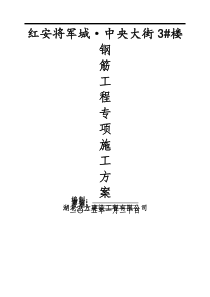 钢筋工程专项施工方案(模板)