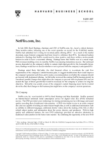 HBR Netflix Case