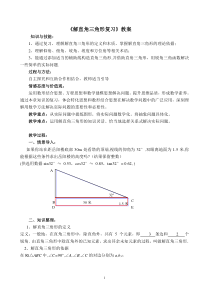 《解直角三角形复习》优质课教学设计