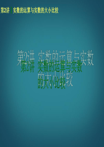 2014届中考数学第一轮基础复习 第2讲 实数的运算与实数的大小比较课件