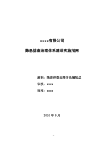 公司隐患排查治理体系实施指南