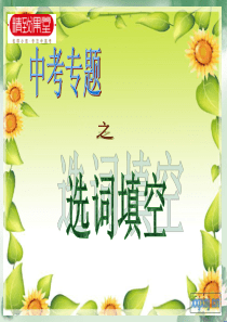 精致课堂：中考英语选词填空技巧..