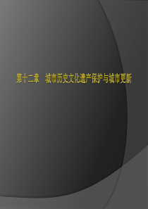 同济大学城市规划原理第十二章