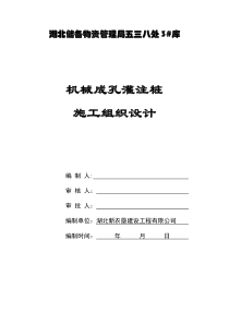 机械成孔灌注桩施工方案538新