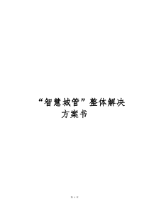 智慧城管解决方案