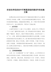 局基层组织建设年活动方案
