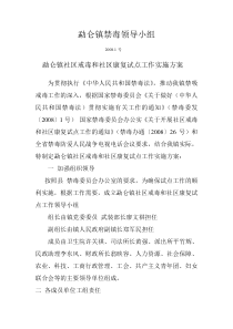 勐仑镇社区戒毒和社区康复试点工作实施方案
